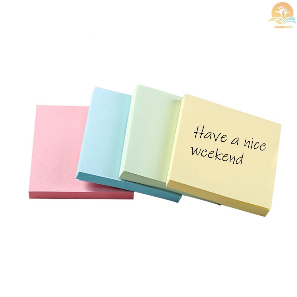 3 3 Inch Color Square Sticky Notes 100 Sheets Self Stick Notepad Memo Pads Sticker Paper For Office School Home Stationery Supplies Shopee Indonesia