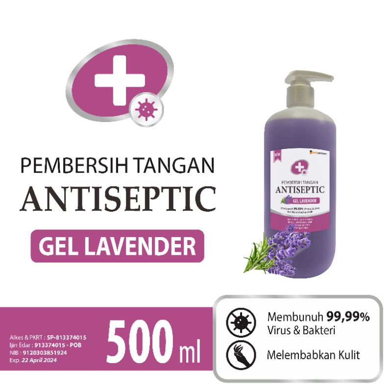 Handsanitizer antiseptic gel pump 500 ml aneka aroma