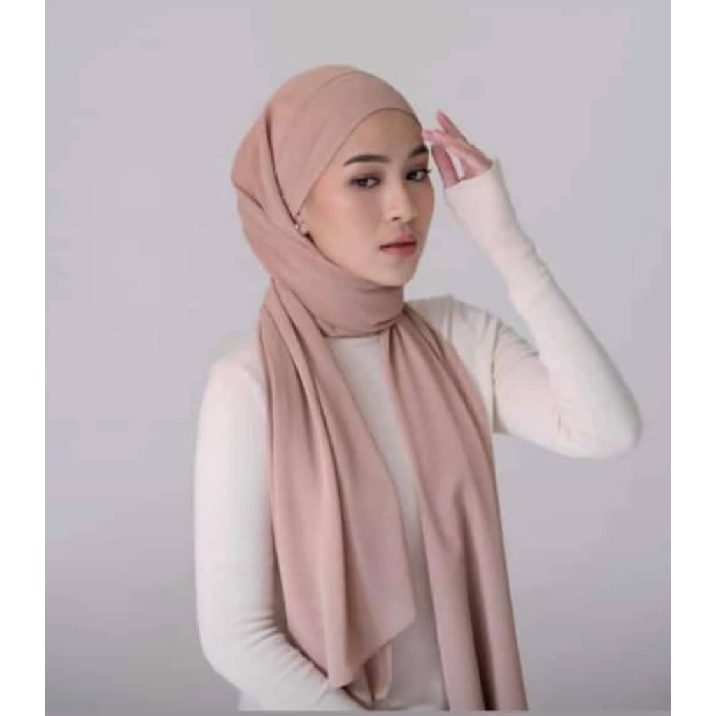 Pashmina Instant Melayu Ceruty Babydoll Premium/Pasmina Inner/Pasmina Tali melayu 175 x 80