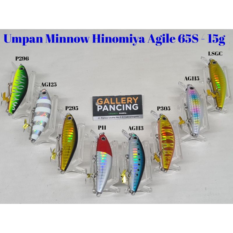 Umpan Minnow Hinomiya Agile 65S - 15g