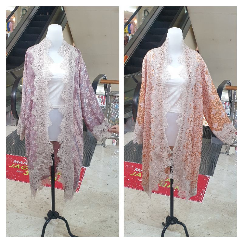 OUTER VISCOSE WANITA MOTIF BATIK +CARDIGAN PANJANG LANCE RENDA (PRODUK TERLENGKAP)