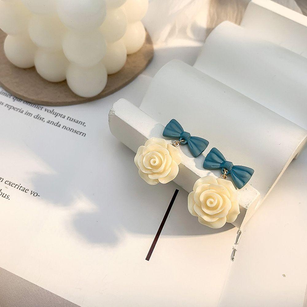 Mxbeauty Anting Wanita Fashion|Ikatan Simpul Biru Bunga Gadis Gaya Korea