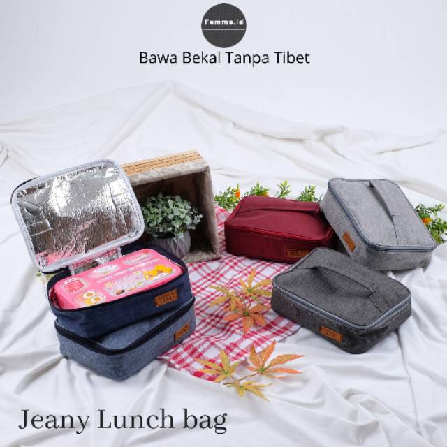 Tas bekal/tas bekal anak/tas bekal sekolah/tas bekal kantor/lunch bag/cooler bag/jeanny lunch bag