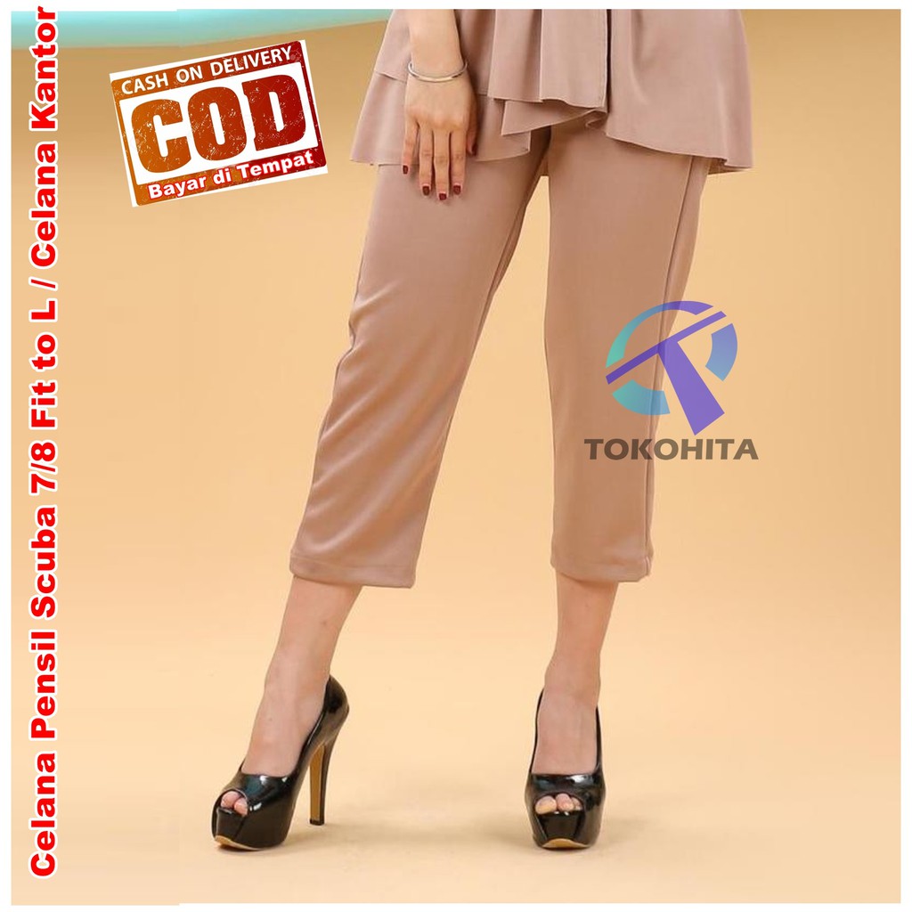Celana Pensil Scuba 7 8 Fit to L Celana Kantor Celana Celana Pensil Scuba 7 8 Fit to L Celana Kantor Celana