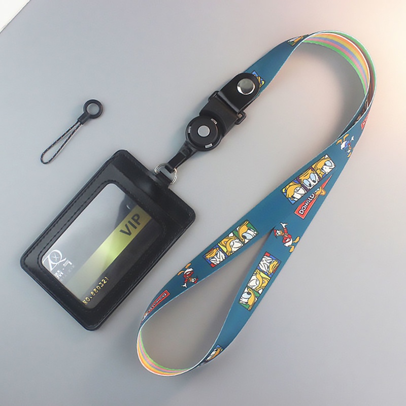 Kartun Lanyard Tali Handphone Pemegang Kartu Tali Tempat Kartu Pelajar Ponsel Gantungan Kunci Anti-Lost Sling Aksesoris