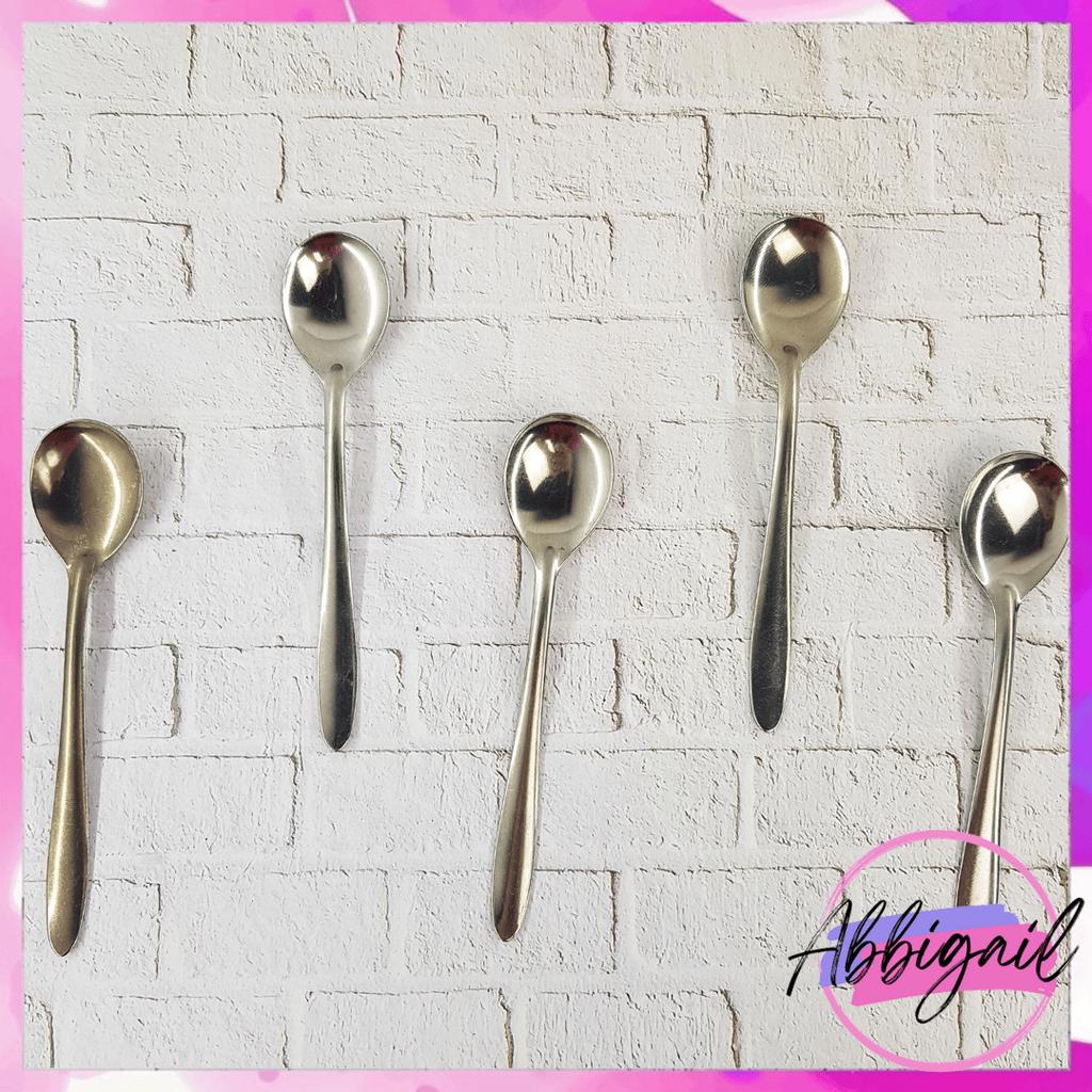 𝘈𝘉𝘎✰ Sendok Teh Stainless Steel- Anti Karat &amp; Tebal ORI 100% / Dessert Tebal Hotel Stainless Steel Spoon / Sendok Teh Pendek / Sendok Makan / Sendok Kopi Stainless 1276