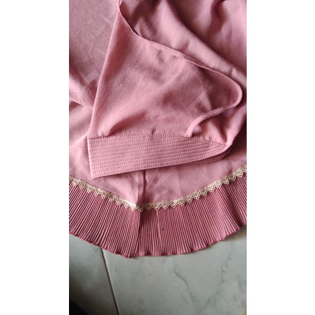 TERBARU!!!!BERGO MARYAM PET REMPEL PLISKET RENDA BAWAH FULL/HIJAB MARYAM PET ANTEM TALI RENDA BAWAH