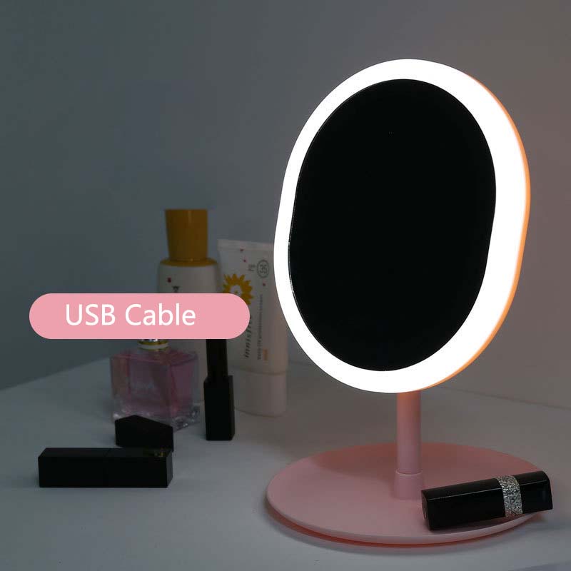 Desktop LED Mirror Makeup Mirror Light Led Cermin Rias Make up LED