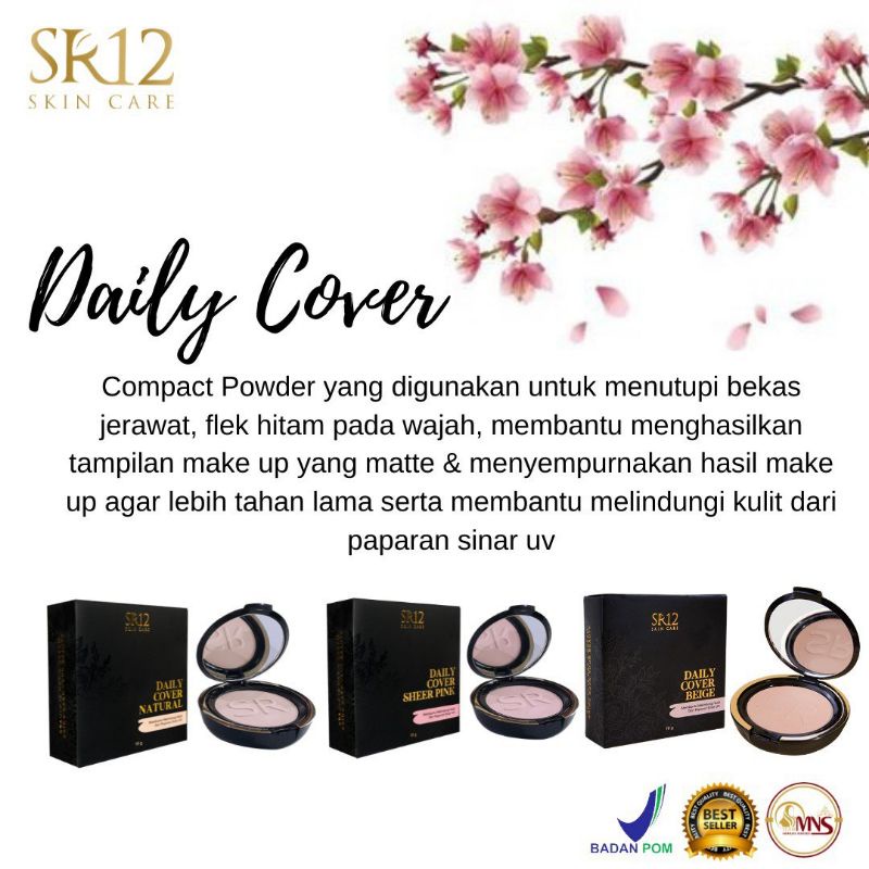 SR12 - Bedak padat - daily cover - mencerahkan wajah - bedak anti longsor