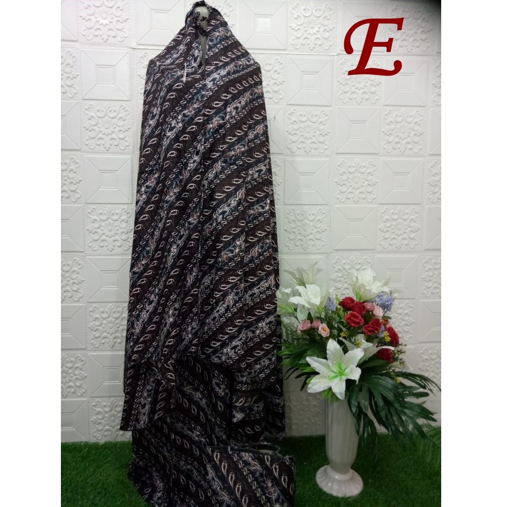 Mukena Batik Dewasa Jumbo Katun Adem BestSeller, Mukena Bali