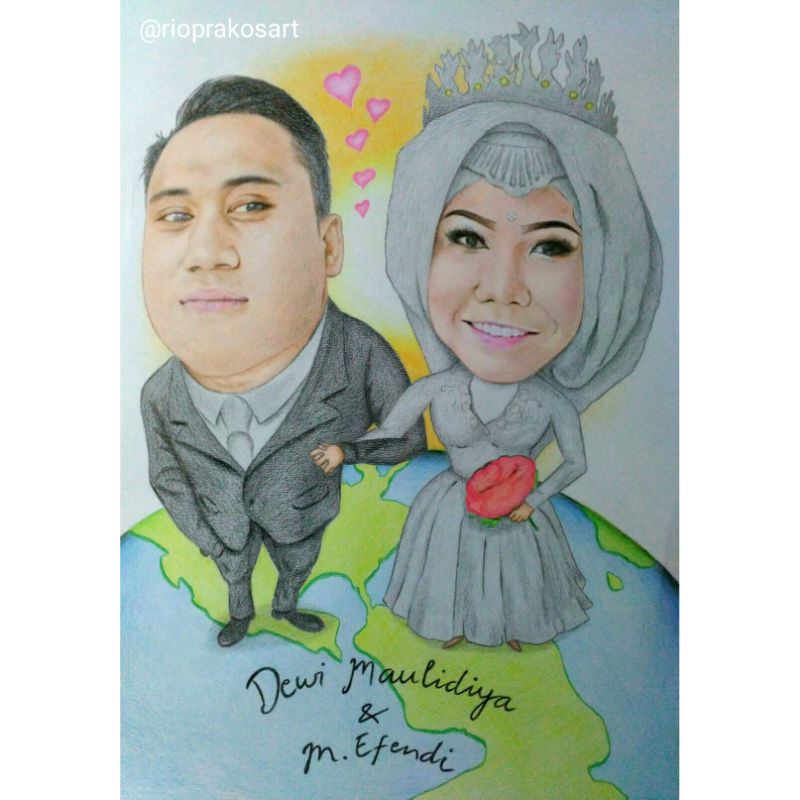 

Karikatur untuk kado, ada ukuran A6,A5,A4,A3