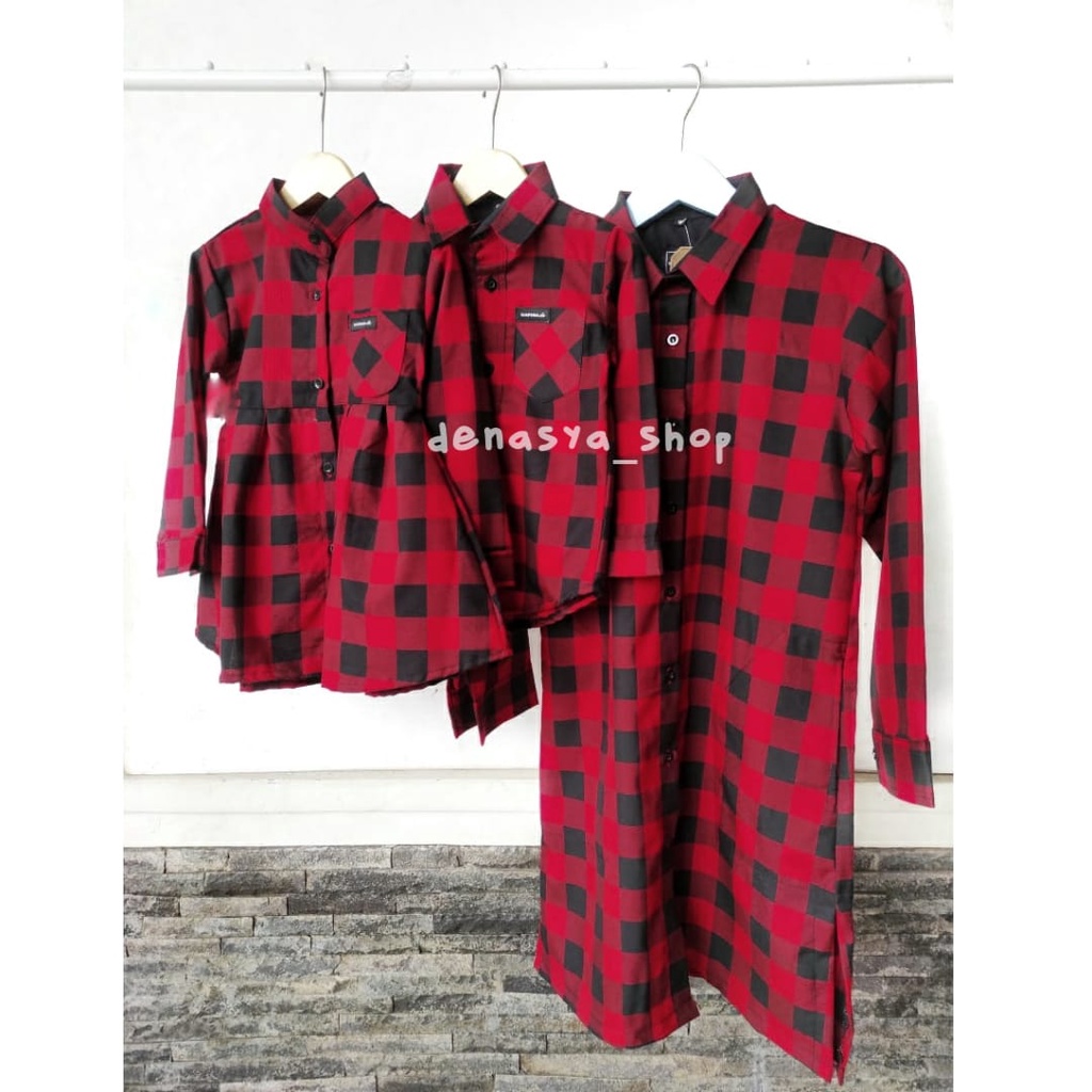 KEMEJA FLANEL ANAK / DRESS ANAK PEREMPUAN/ KEMEJA COUPLE ANAK 1-10 TAHUN