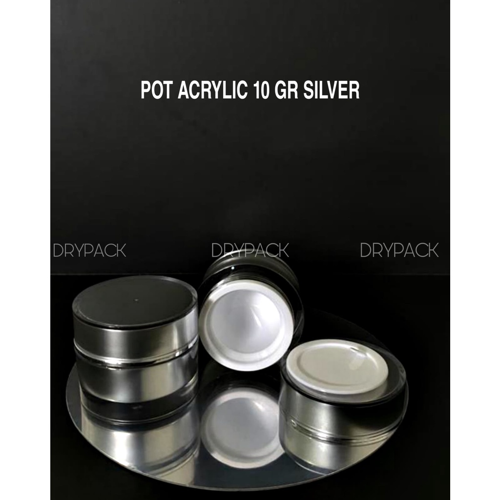 Pot Acrylic 10 Gr  Silver List Silver