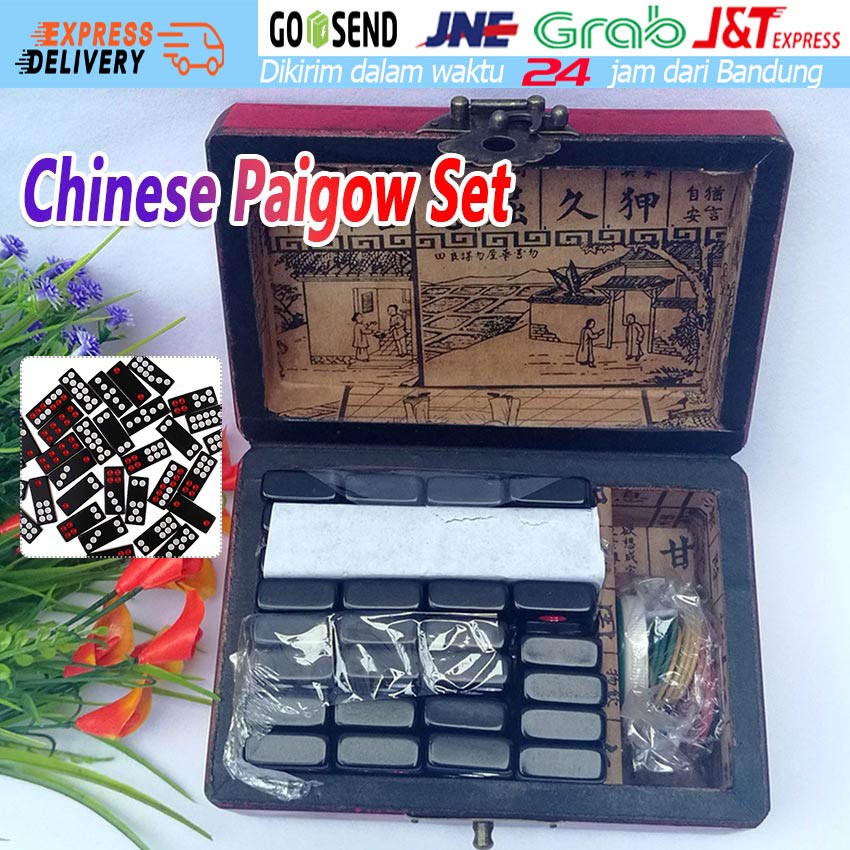 Chinese Pai Gow Paigow Tiles Set Casino Domino Games for Gambling Lovers Toy