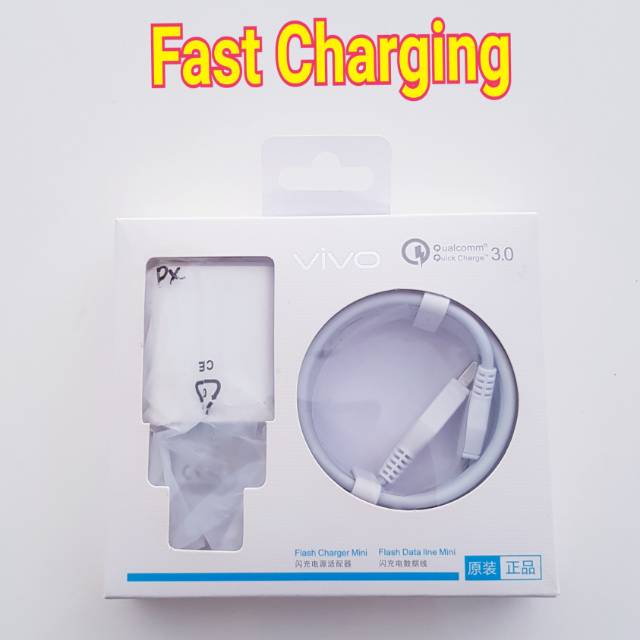 Charger Original Vivo V5 V5S V7 V9 V11 V15 Pro Casan Cesan Cas Fast Charging