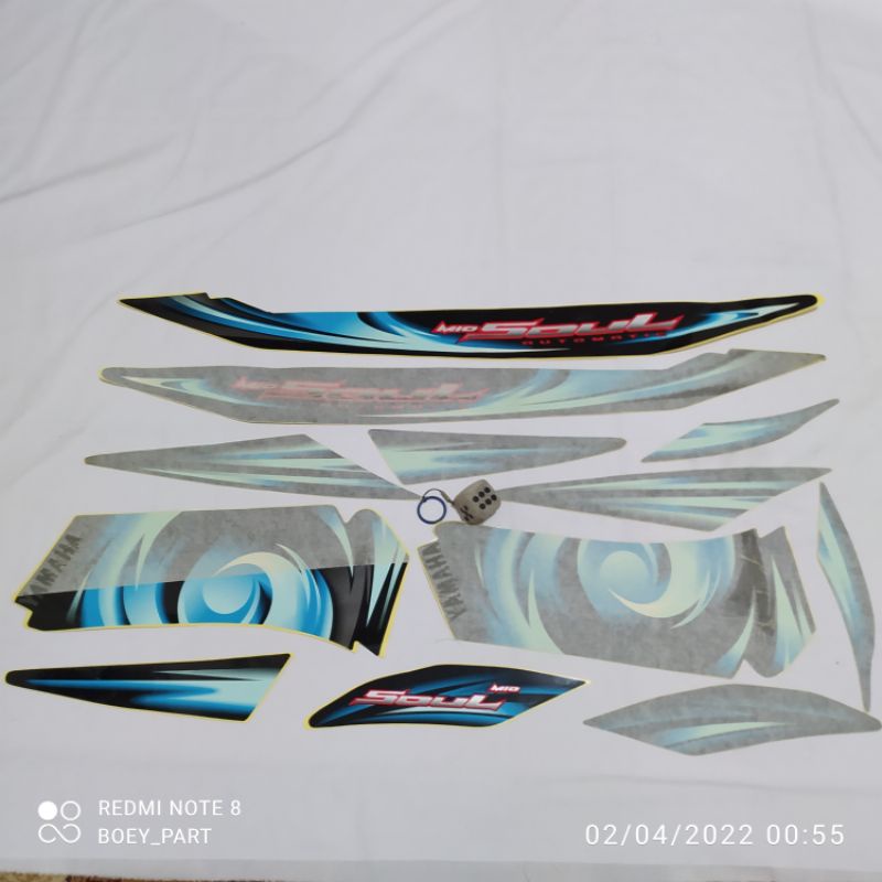 Striping stiker sticker mio soul lama old hitam 2008 non original stok lama nos
