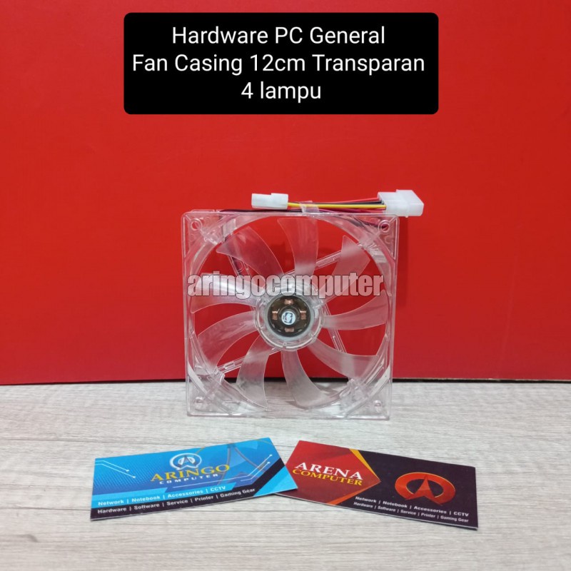 Hardware PC General Fan Casing 12cm Transparan 4 lampu