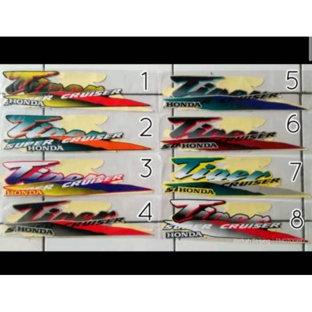 Stiker striping Honda Tiger lawas 2000