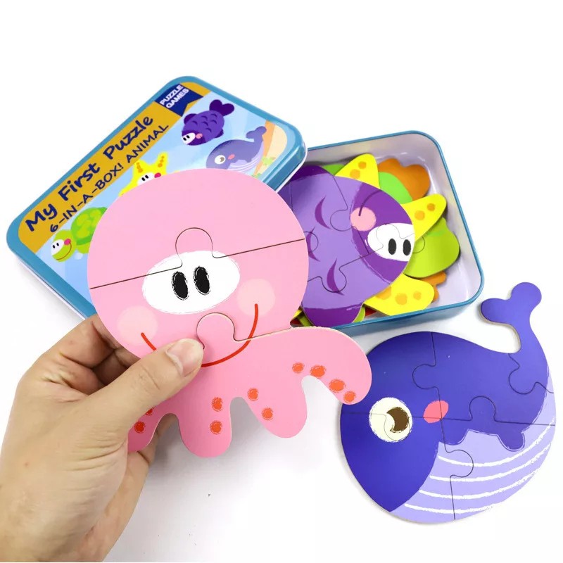 My First Puzzle Animal Mainan Anak Puzzle Kayu Puzzle Anak Wooden Puzzle Mainan Edukasi