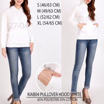 Sweater Hoodie Wanita Polos Pullover Banyak Warna Premium Terry (KIAB04 PULLOVER HOODIE)-1