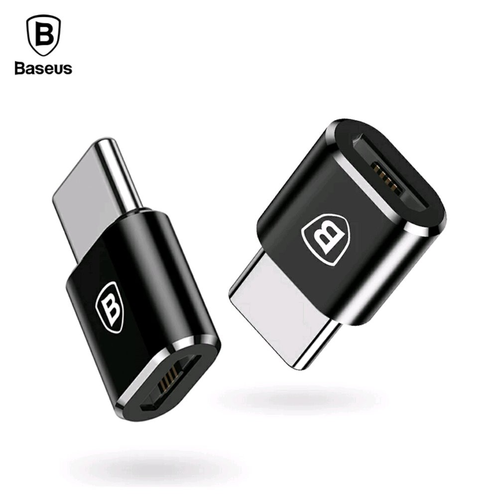 BASEUS ORIGINAL USB OTG Adaptor MICRO USB Female to TYPE C Male Adapter Converter Connector Konektor