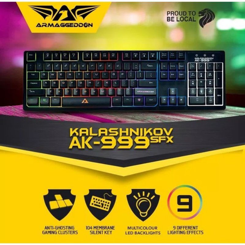Armaggeddon AK-999 SFX - The ultimate Gaming Keyboard terbaik