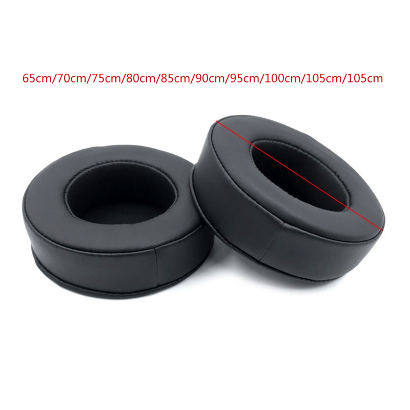 Gro 2pcs set Bantalan Telinga Bantalan Telinga Bahan Kulit PU Earpads Bantal Headphone 65mm-110mm