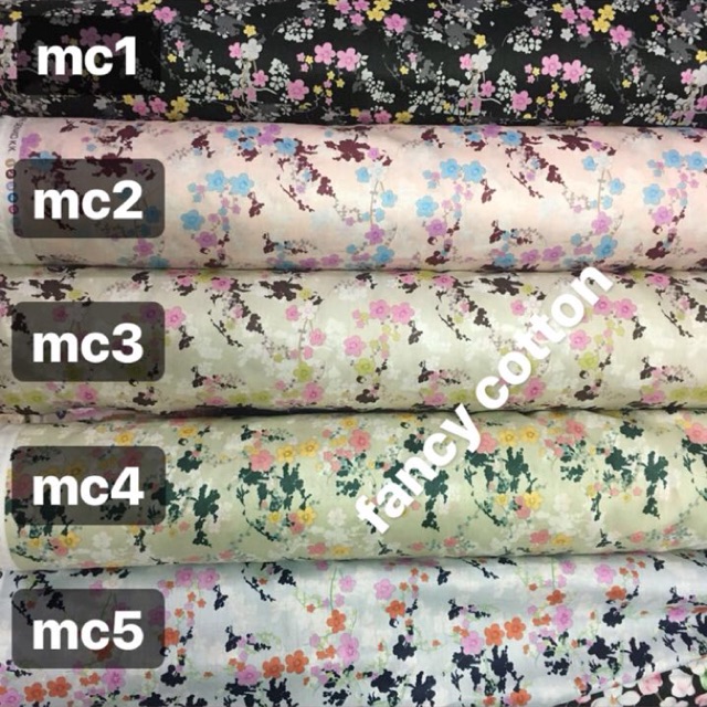 kain katun jepang motif bunga mc1-5 ori tokai senko