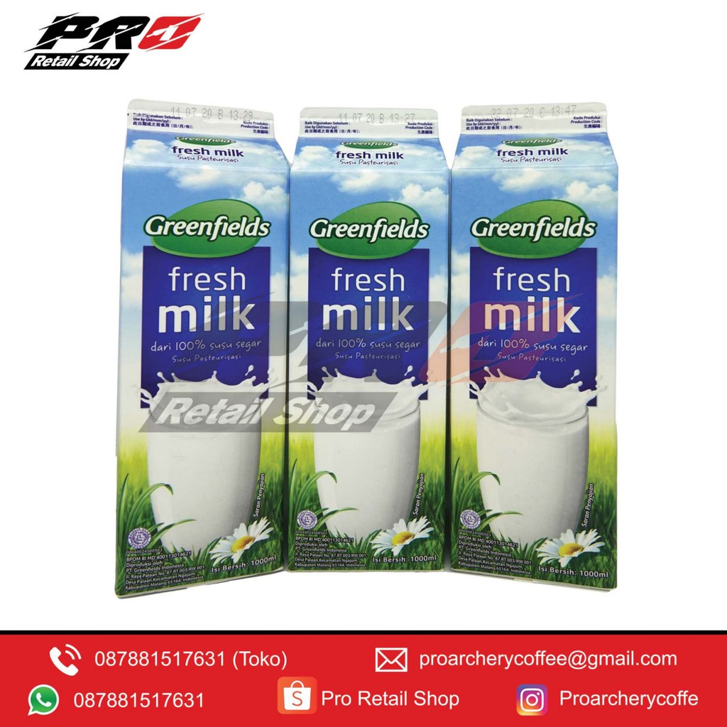 

SUSU GREENFIELDS FRESH MILK 1 LITER TANPA TUTUP ORIGINAL