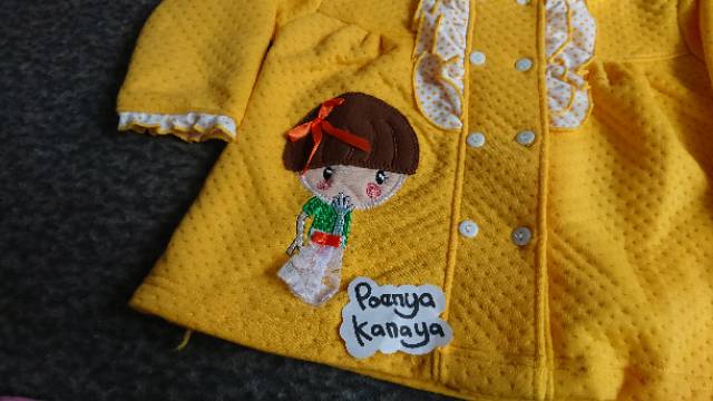JK16 Jaket Kupluk Bayi Perempuan Renda-1
