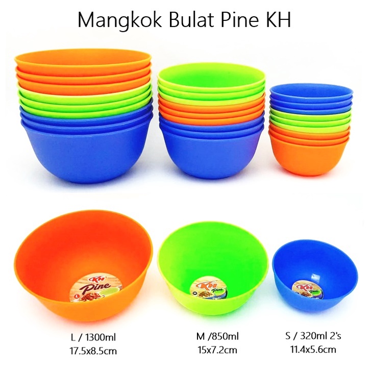 Mangkok Bulat/Makan/Sambal Pine KH Uk. (L)/(M)/(S)
