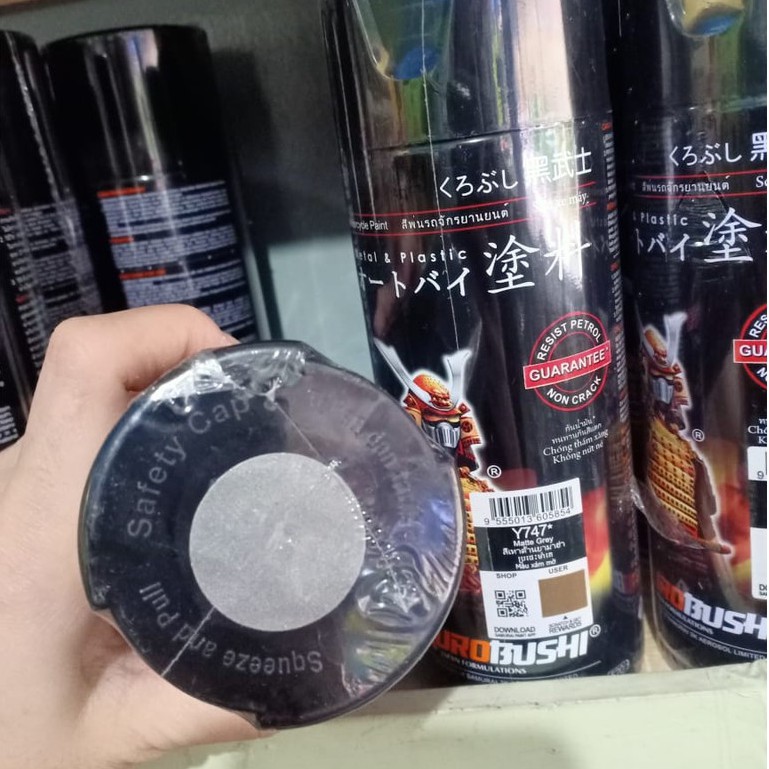 Samurai Paint Kurobushi Cat Pilox Pilok 400 ml - Yamaha Matte Grey / Abu2 Doff (Y747*)