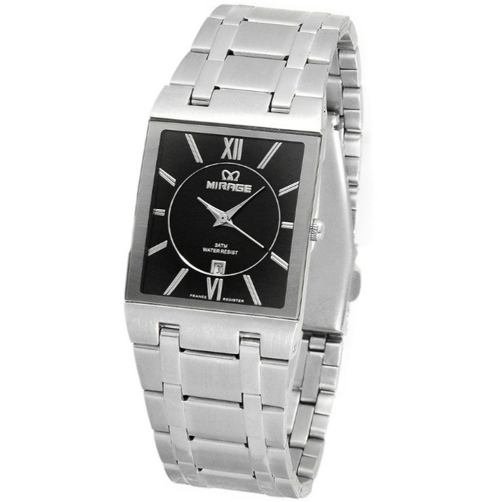 Jam Tangan Pria Mirage 7908 Silver Original
