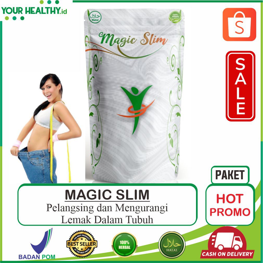 MAGIC SLIM – Suplemen Pembakar Lemak/Suplemen Pelangsing Badan/Herbal/Kapsul/BPOM