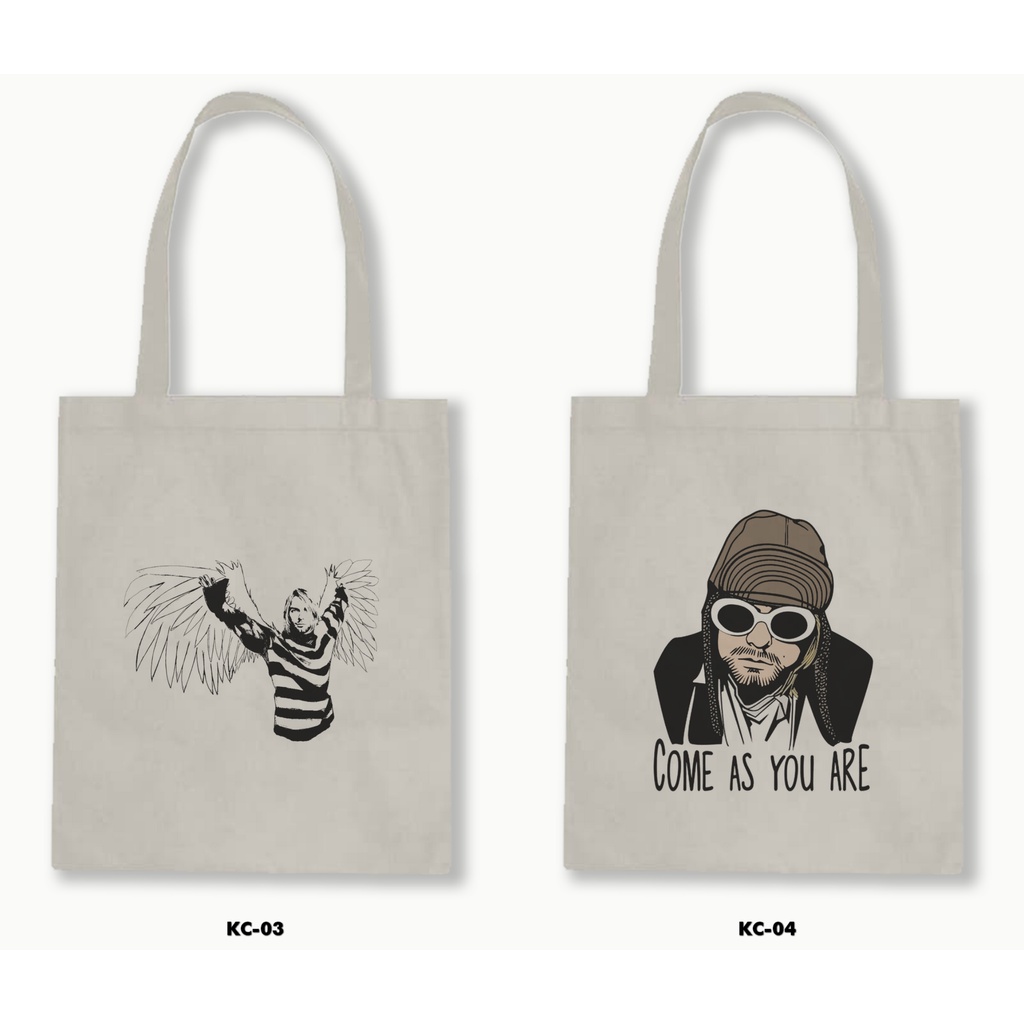 TOTE BAG BLACU - KURT COBAIN / NIRVANA