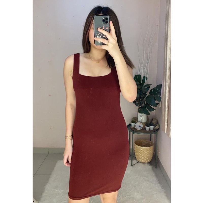Pluffyschoice Coco Bodycon Dress ketat Wanita