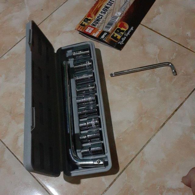 Kunci Sok 10 Pcs Kunci Mata Sock 10 Pcs + Gagang Set