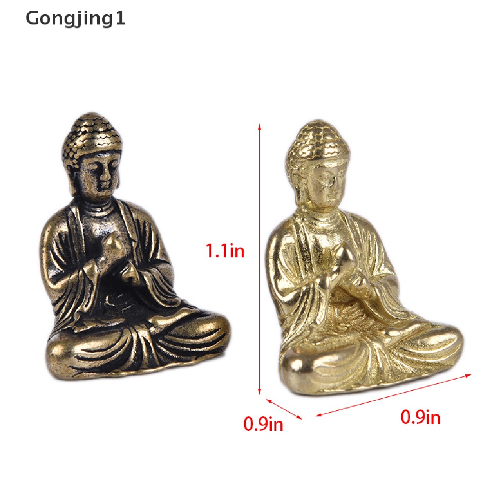 Gongjing1 Patung Buddha Thailand Mini 2 Warna Untuk Dekorasi Rumah