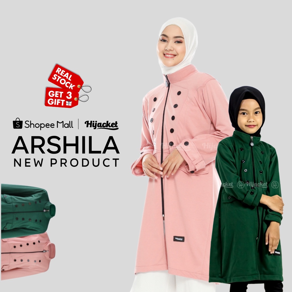 Hijacket Arshila Terbaru Free Souvernir Jaket Wanita Muslimah Tersedia Hijaket Anak Hijacket Kids Bahan Premium
