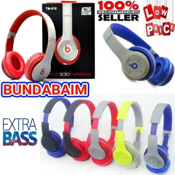 HEADSET BEATS TM-019 BLUETOOTH / HEADPHONE BEATS SOLO BANDO TM 019 SB