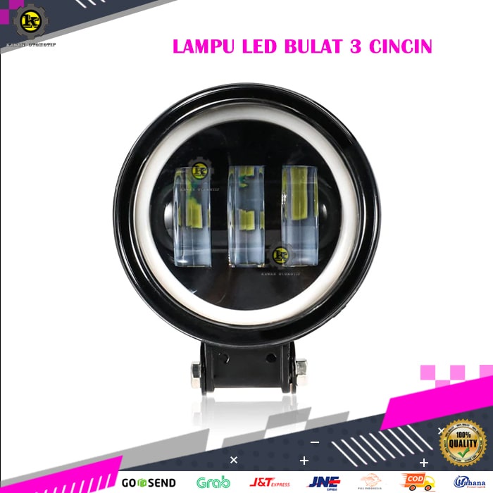 Lampu Led Bulat Sorot Kabut Depan Variasi Mobil Universal Truk
