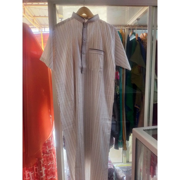 Gamis pria dewasa thobe ORI impor arab lengan pendek