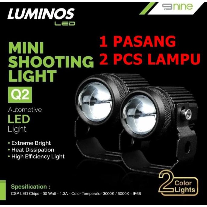 LAMPU LED TEMBAK SOROT LASER 2 WARNA ORIGINAL LUMINOS Q2