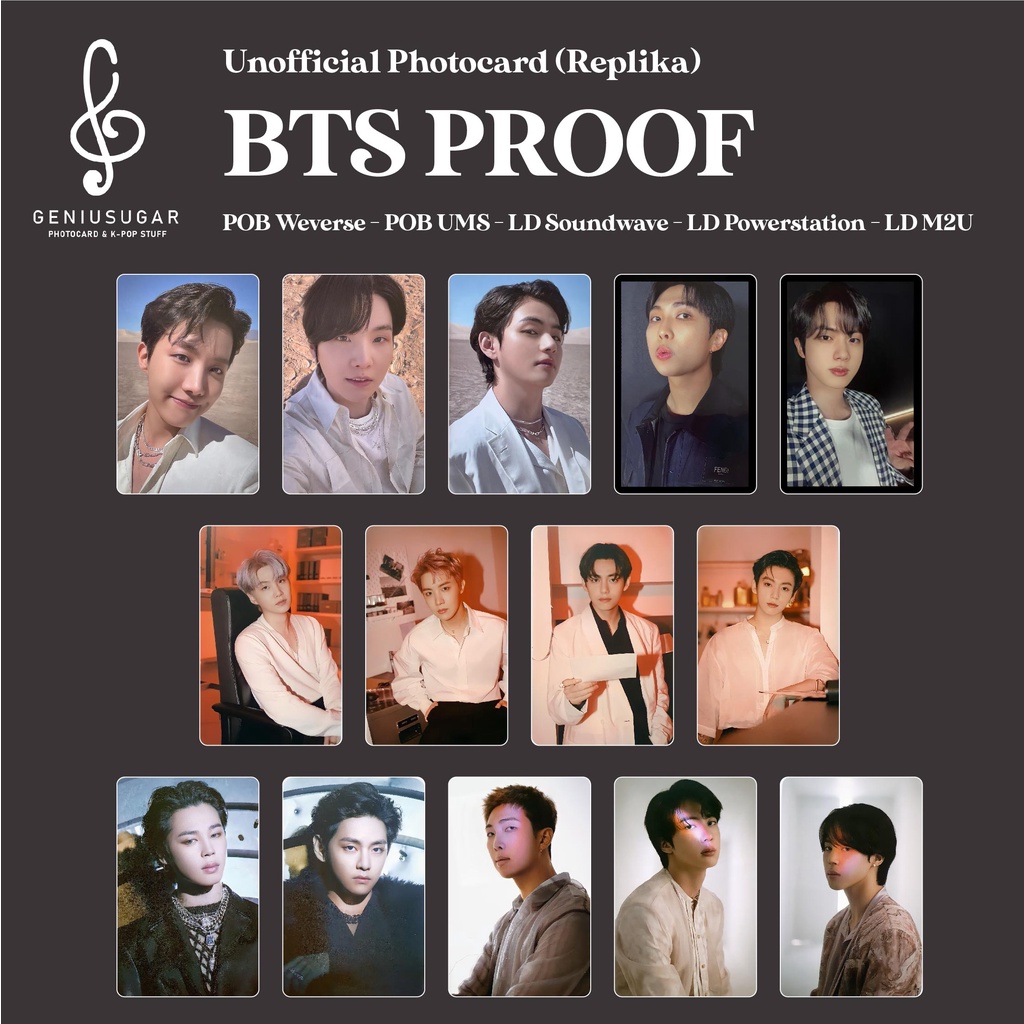 [REPLIKA BTS] PHOTOCARD PROOF BENEFIT UNOFFICIAL