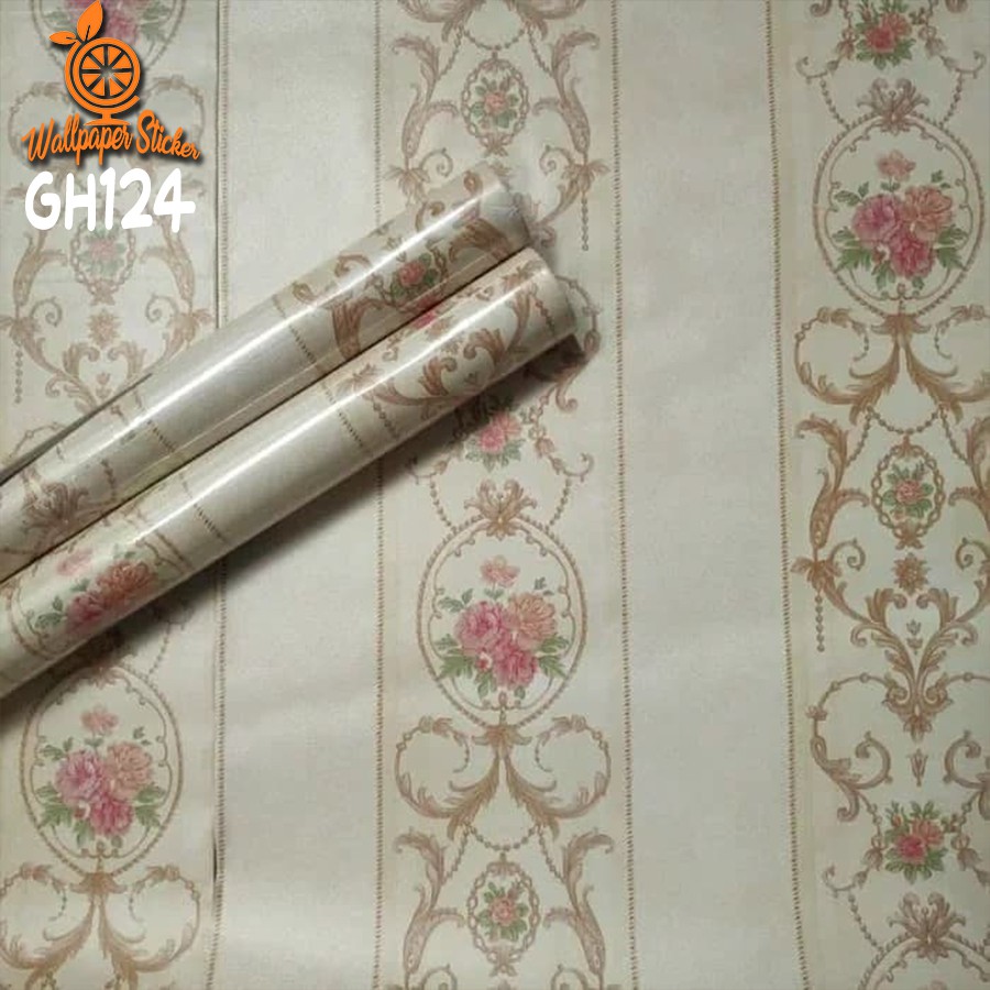 Wallpaper Dinding Wallstiker kamar tidur - Wallpaper Hiasan dinding Motif Terang 45Cm X 9M motif premium