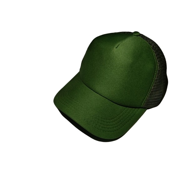 TOPI JARING TRUCKER POLOS WARNA HIJAU ARMY