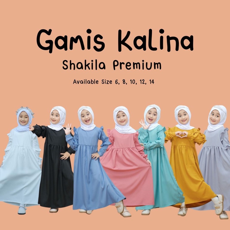 Gamis Kalina LITTLE NASYA - Gamis anak Junior 6-14 Tahun