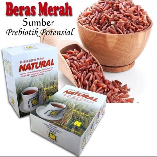 Serbuk Beras Merah Natural