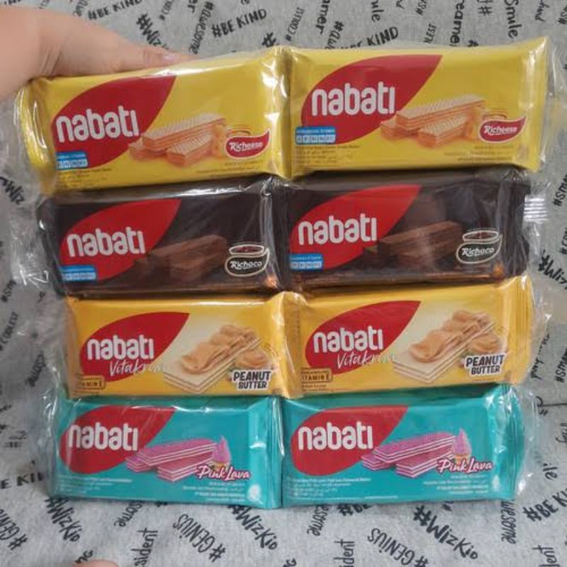 

nabati wafer renceng wafer nabati keju coklat pink lava 20pcs x 20gr