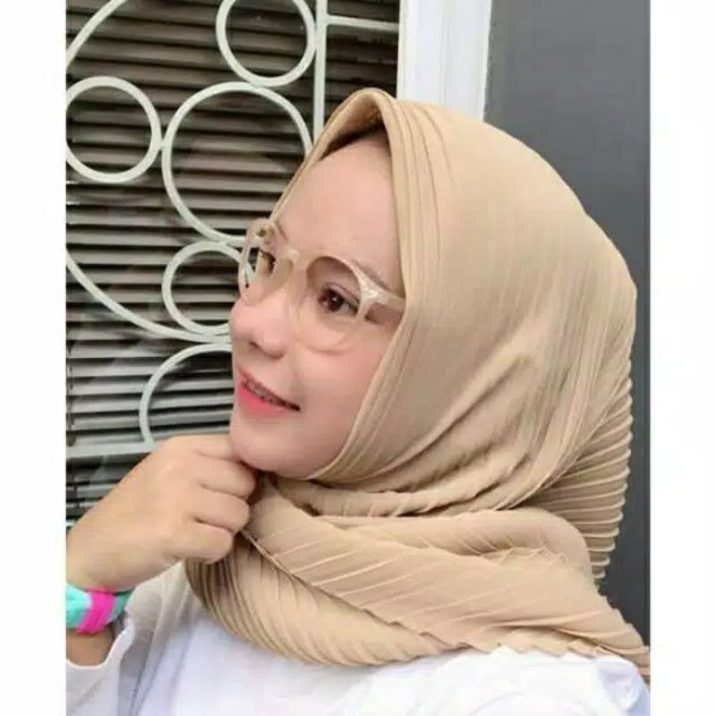 SegiEmpat Plisket Bella Squere Polos/hijab plisket/kerudung plisket